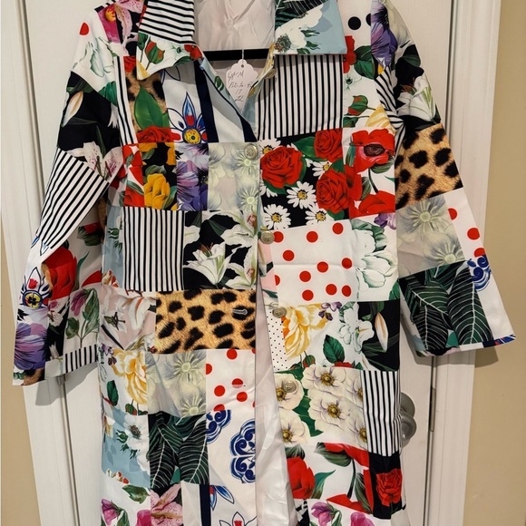 No Name Jackets & Blazers - Floral Patchwork Women's Coat